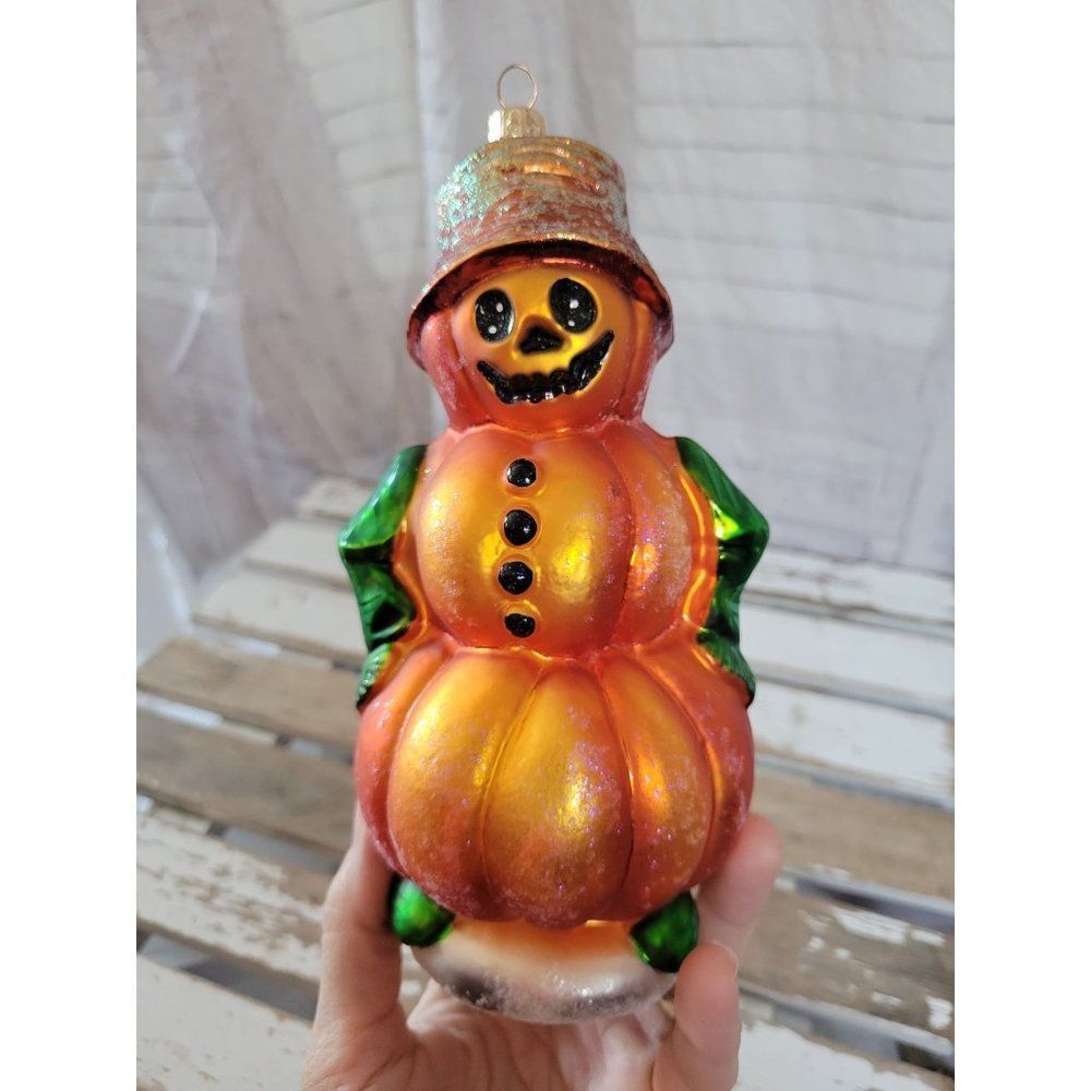 Radko‎ leader of the patch pumpkin Halloween fall ornament large Xmas holiday